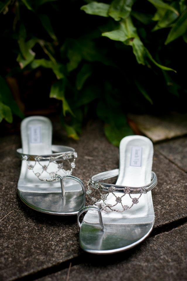 Wedding slippers for the beach